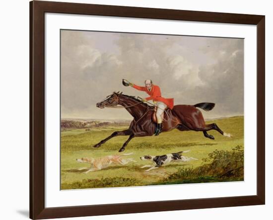 Encouraging Hounds, 1839 (Oil on Panel)-John Frederick Herring I-Framed Giclee Print