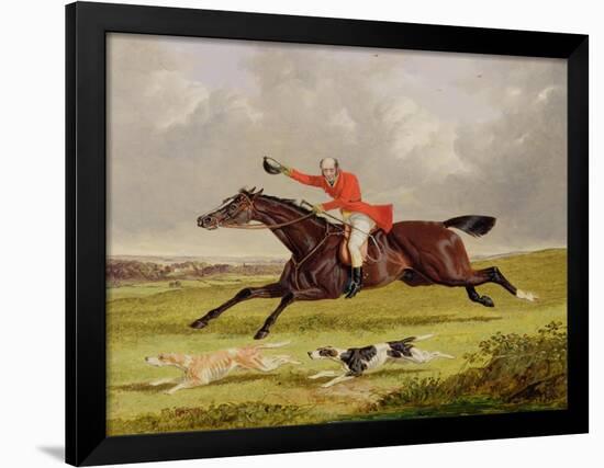 Encouraging Hounds, 1839 (Oil on Panel)-John Frederick Herring I-Framed Giclee Print