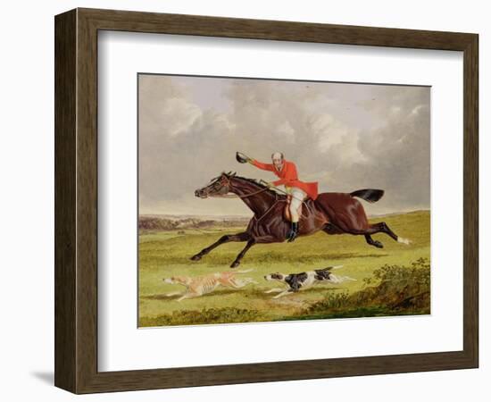 Encouraging Hounds, 1839 (Oil on Panel)-John Frederick Herring I-Framed Premium Giclee Print