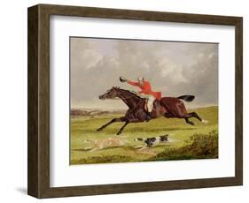Encouraging Hounds, 1839 (Oil on Panel)-John Frederick Herring I-Framed Premium Giclee Print