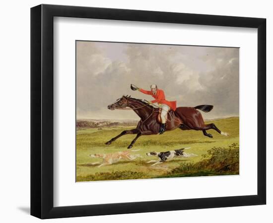 Encouraging Hounds, 1839 (Oil on Panel)-John Frederick Herring I-Framed Premium Giclee Print