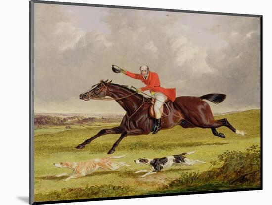 Encouraging Hounds, 1839 (Oil on Panel)-John Frederick Herring I-Mounted Giclee Print