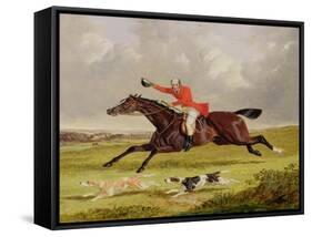 Encouraging Hounds, 1839 (Oil on Panel)-John Frederick Herring I-Framed Stretched Canvas