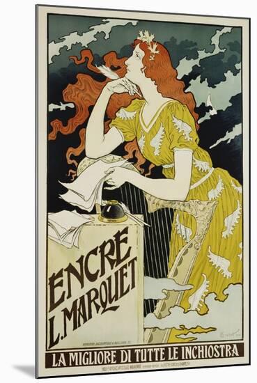 Encre L. Marquet Writing Products Poster-Eugene Grasset-Mounted Giclee Print