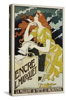 Encre L. Marquet Writing Products Poster-Eugene Grasset-Stretched Canvas