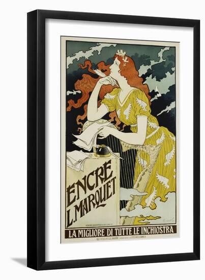 Encre L. Marquet Writing Products Poster-Eugene Grasset-Framed Giclee Print