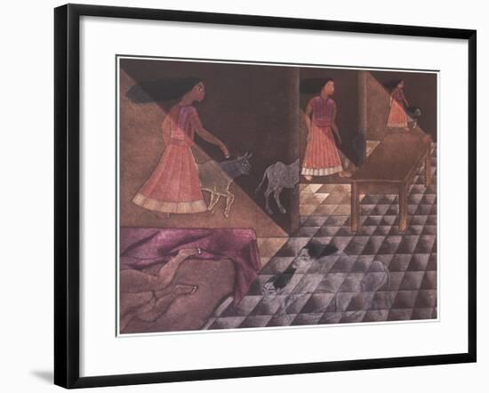 Encuentro, 1996-Juan Alcazar-Framed Giclee Print