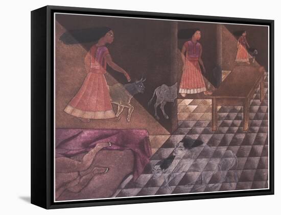 Encuentro, 1996-Juan Alcazar-Framed Stretched Canvas