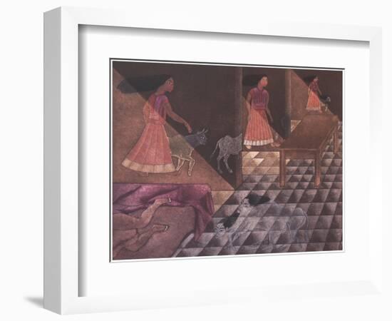 Encuentro, 1996-Juan Alcazar-Framed Giclee Print