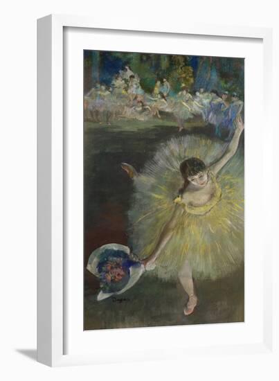 End of an Arabesque, 1877-Edgar Degas-Framed Giclee Print