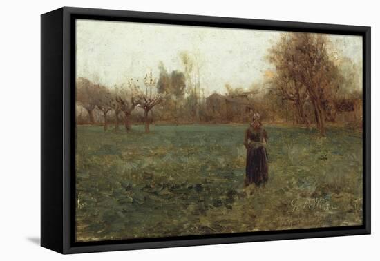 End of Autumn, 1891-Giuseppe Pellizza da Volpedo-Framed Stretched Canvas