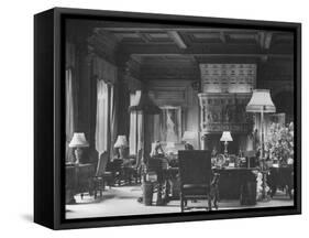 End of Great Hall at Cliveden, Estate Owned by Lord William Waldorf Astor and Wife Lady Nancy Astor-Hans Wild-Framed Stretched Canvas