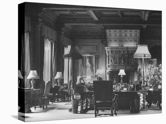 End of Great Hall at Cliveden, Estate Owned by Lord William Waldorf Astor and Wife Lady Nancy Astor-Hans Wild-Stretched Canvas