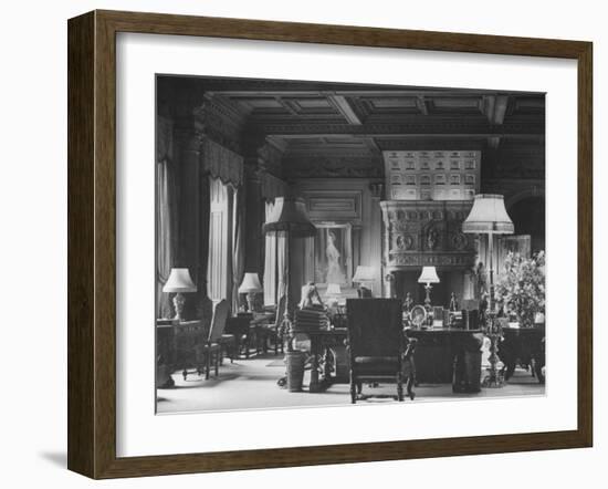 End of Great Hall at Cliveden, Estate Owned by Lord William Waldorf Astor and Wife Lady Nancy Astor-Hans Wild-Framed Photographic Print