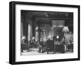 End of Great Hall at Cliveden, Estate Owned by Lord William Waldorf Astor and Wife Lady Nancy Astor-Hans Wild-Framed Photographic Print