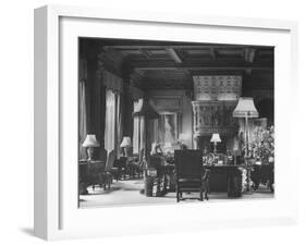 End of Great Hall at Cliveden, Estate Owned by Lord William Waldorf Astor and Wife Lady Nancy Astor-Hans Wild-Framed Photographic Print