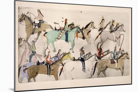 End of the Battle-Amos Bad Heart Buffalo-Mounted Giclee Print