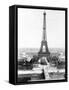 End of the Building of the Eiffel Tower in Paris March 31, 1889 for World Fair in Paris 1889-null-Framed Stretched Canvas