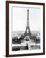 End of the Building of the Eiffel Tower in Paris March 31, 1889 for World Fair in Paris 1889-null-Framed Photo