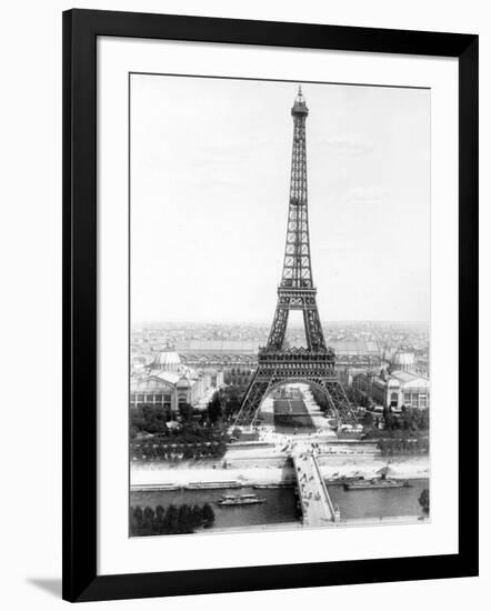 End of the Building of the Eiffel Tower in Paris March 31, 1889 for World Fair in Paris 1889-null-Framed Photo