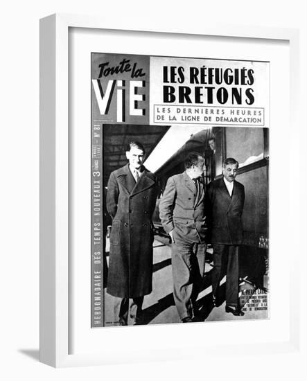 End of the Line of Demarcation Between German-Occupied and Vichy France, 1942-null-Framed Giclee Print