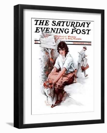 "End of the Season," Saturday Evening Post Cover, September 12, 1925-Paul Stahr-Framed Giclee Print