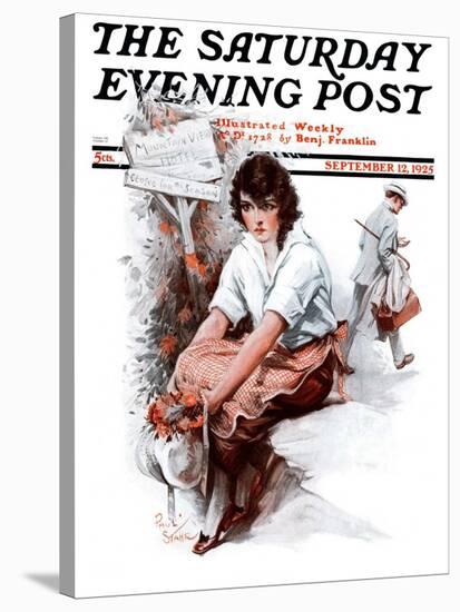 "End of the Season," Saturday Evening Post Cover, September 12, 1925-Paul Stahr-Stretched Canvas