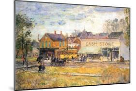 End of the Tram, Oak Park, Illinois-Childe Hassam-Mounted Art Print