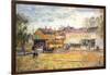 End of the Tram, Oak Park, Illinois-Childe Hassam-Framed Art Print