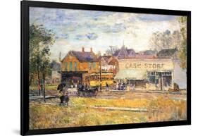 End of the Tram, Oak Park, Illinois-Childe Hassam-Framed Art Print