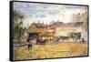 End of the Tram, Oak Park, Illinois-Childe Hassam-Framed Stretched Canvas