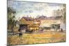 End of the Tram, Oak Park, Illinois-Childe Hassam-Mounted Art Print