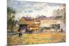 End of the Tram, Oak Park, Illinois-Childe Hassam-Mounted Premium Giclee Print