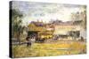 End of The Tram, Oak Park, Illinois-Childe Hassam-Stretched Canvas