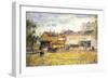 End of The Tram, Oak Park, Illinois-Childe Hassam-Framed Art Print