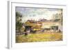 End of The Tram, Oak Park, Illinois-Childe Hassam-Framed Art Print