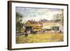 End of The Tram, Oak Park, Illinois-Childe Hassam-Framed Art Print