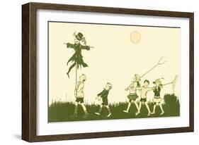 End Paper Design, Blackie's Children's Annual for 1922-null-Framed Art Print