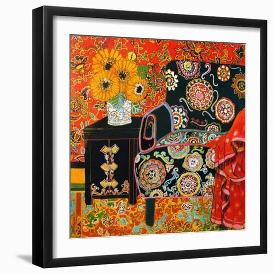 End Table With Couch-Linda Arthurs-Framed Giclee Print