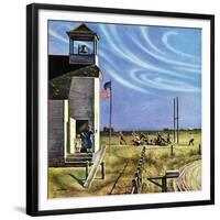 "Endl of Recess", October 17, 1953-John Falter-Framed Giclee Print