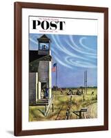 "Endl of Recess" Saturday Evening Post Cover, October 17, 1953-John Falter-Framed Giclee Print