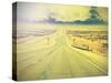 Endless Country Highway, Vintage Retro Effect.-Maciej Bledowski-Stretched Canvas