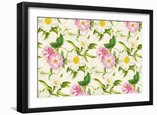 Endless White and Pink Flowers-Cora Niele-Framed Giclee Print