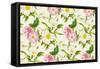 Endless White and Pink Flowers-Cora Niele-Framed Stretched Canvas