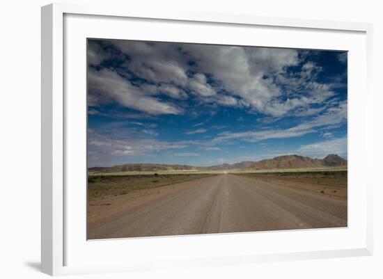 Endlss Gravel Road in the Naukluft Mountains-Circumnavigation-Framed Photographic Print