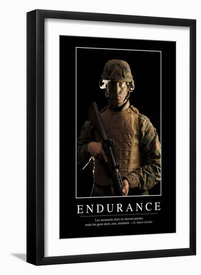 Endurance: Citation Et Affiche D'Inspiration Et Motivation-null-Framed Premium Photographic Print