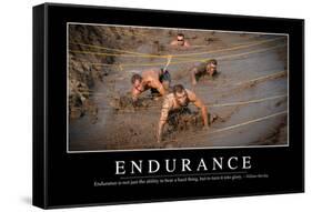 Endurance: Inspirational Quote and Motivational Poster-null-Framed Stretched Canvas