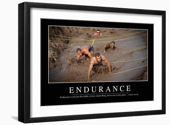 Endurance: Inspirational Quote and Motivational Poster-null-Framed Premium Photographic Print