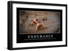 Endurance: Inspirational Quote and Motivational Poster-null-Framed Photographic Print