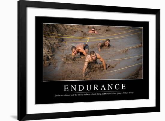 Endurance: Inspirational Quote and Motivational Poster-null-Framed Photographic Print